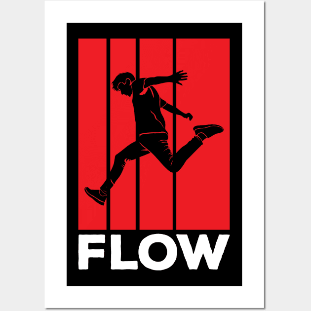 Parkour Freerunner Retro Themed Gift Wall Art by GrafiqueDynasty